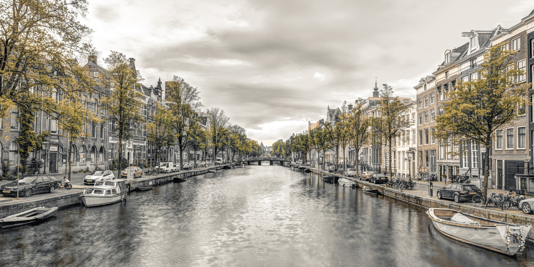 Classic Dutch Canal Architecture Wall Mural