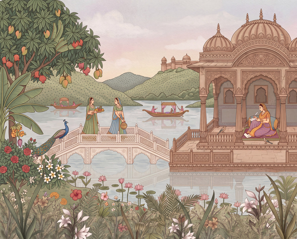 Fototapet mural „Pavilionul Regal cu Lotuși” – RJM07