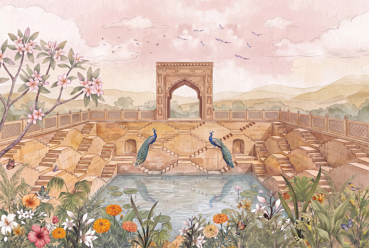 Stepwell-Garten-Wandbild-RJM23