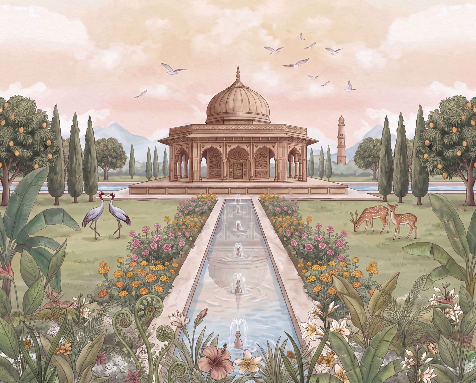 Baradari Bagh Royale Wall Mural in your room