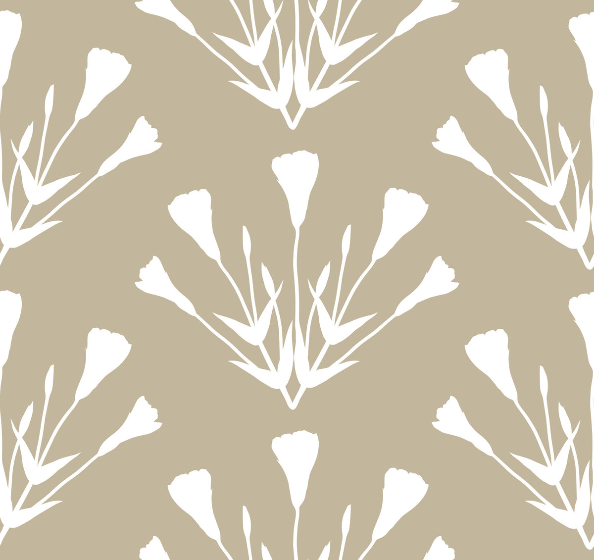 Tapet med minimalistiske botaniske silhuetkviste in your room — zoomed