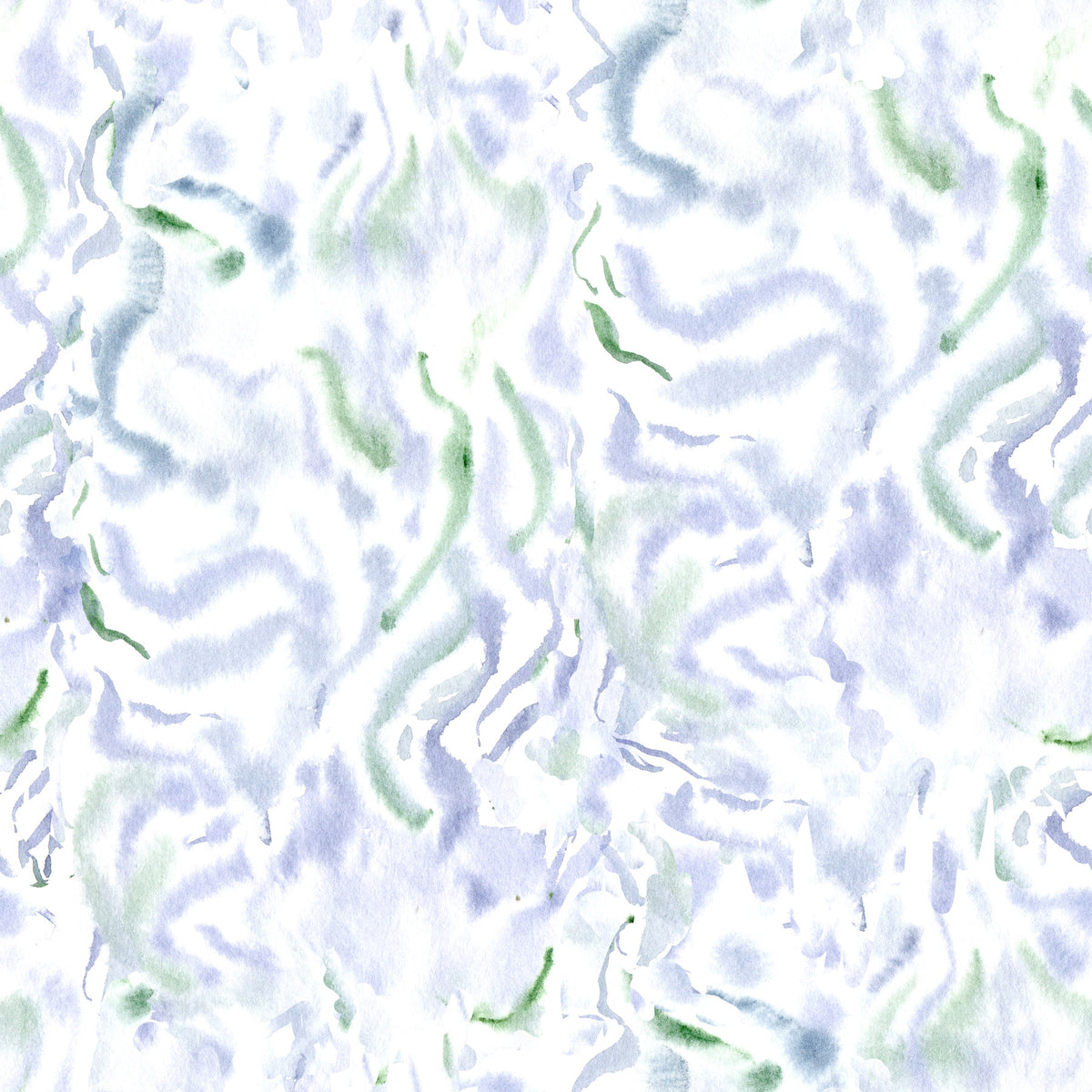 Ätherische Aquarell-Washtapete in Blau und Grün