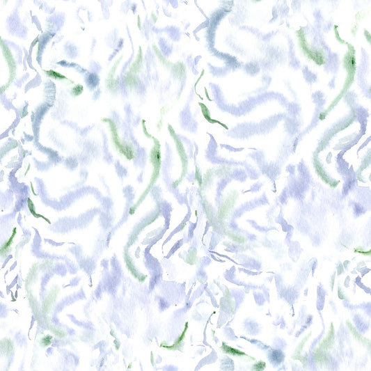 Ätherische Aquarell-Washtapete in Blau und Grün