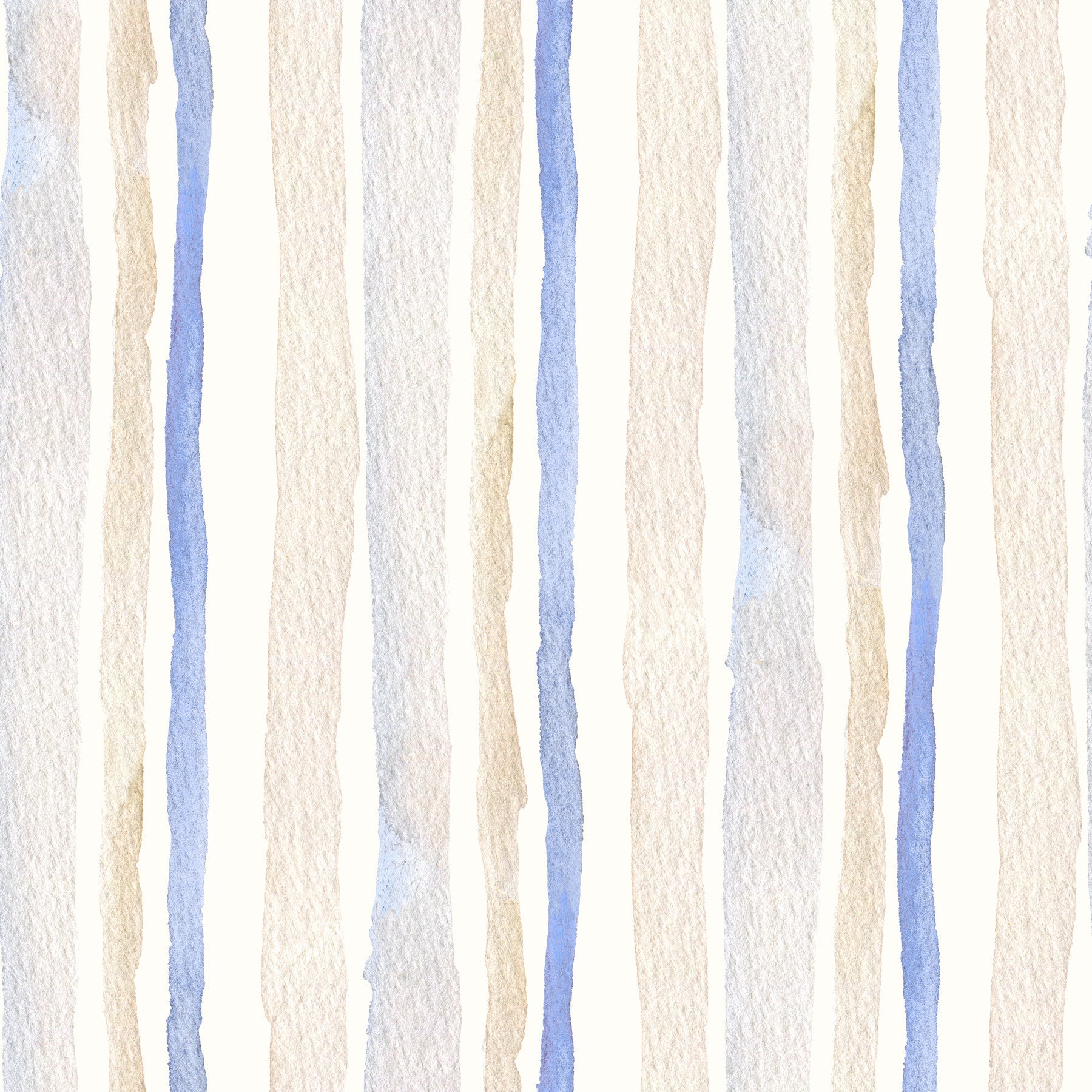 Behang met serene aquarelstrepen in blauw en beige⁠