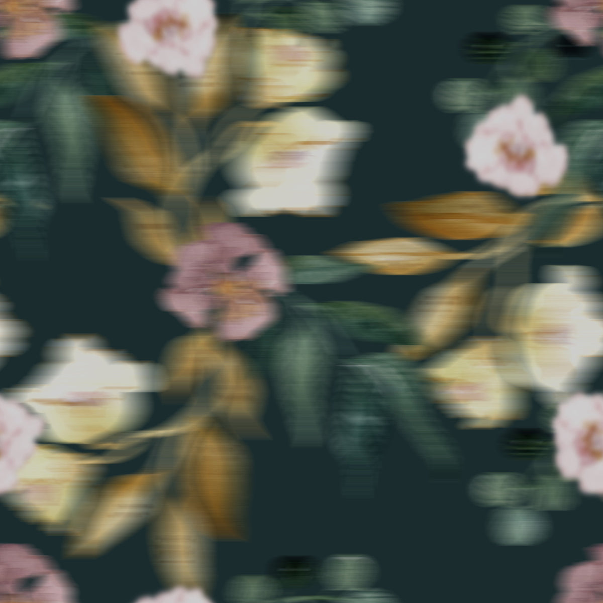 Carta da parati con prato botanico sfocato in your room — zoomed