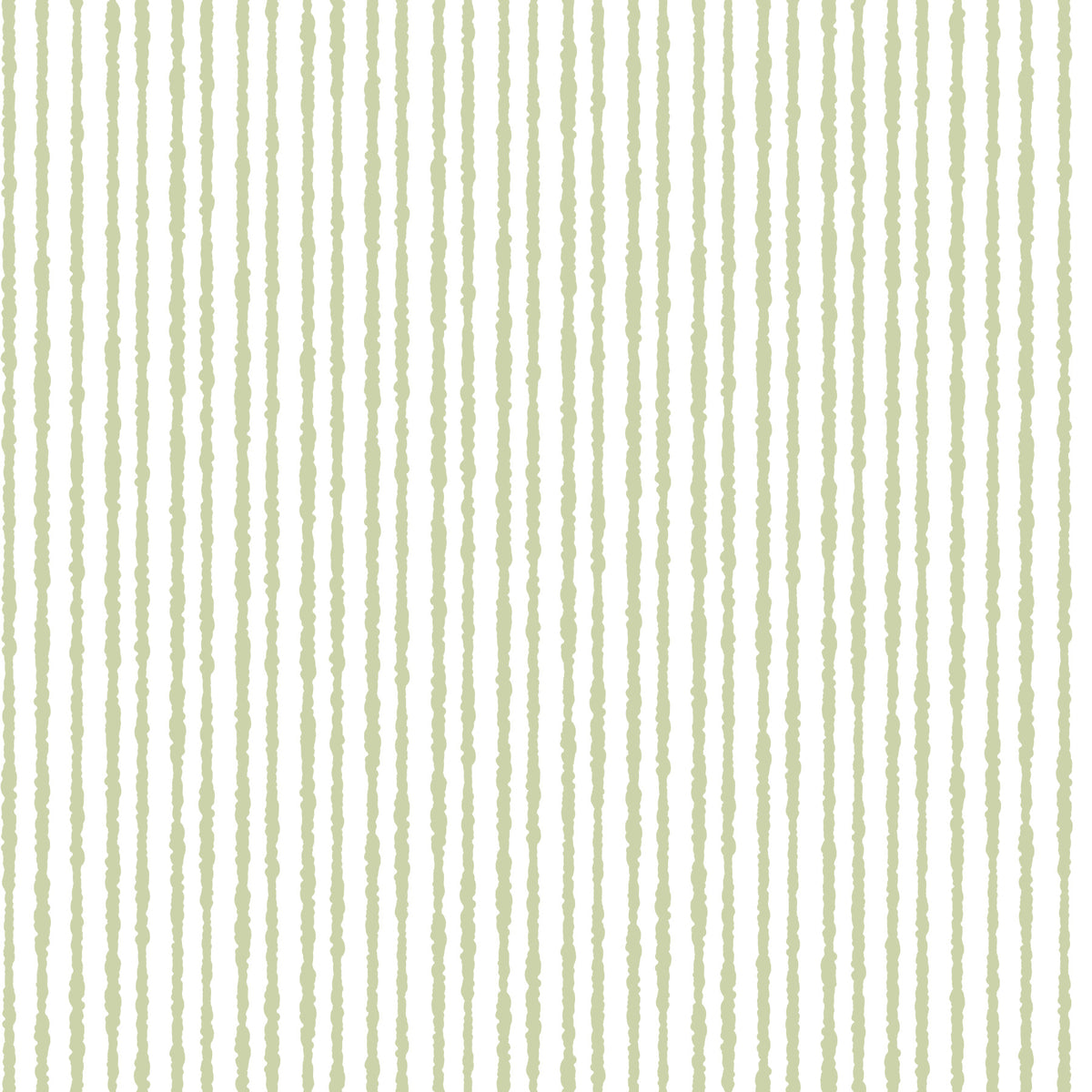 Carta da parati verde salvia a righe verticali disegnate a mano⁠ in your room — zoomed