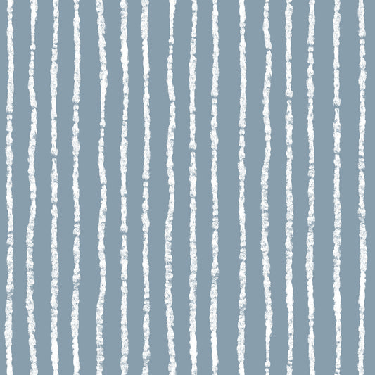 Minimalistische Tapete mit vertikalen blauen Pinselstrichen