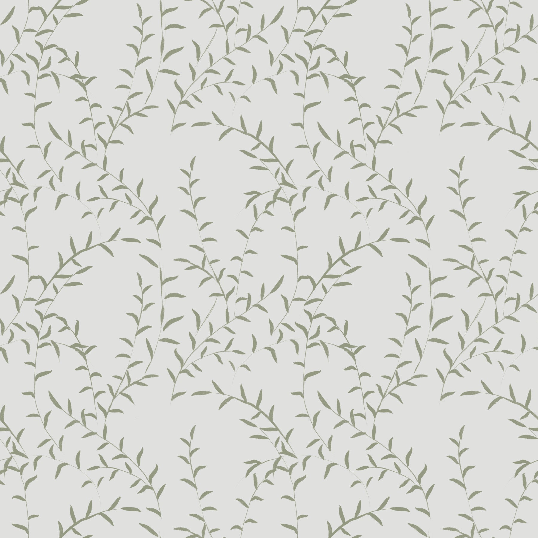 Papel de parede minimalista com padrão de folhas de salva