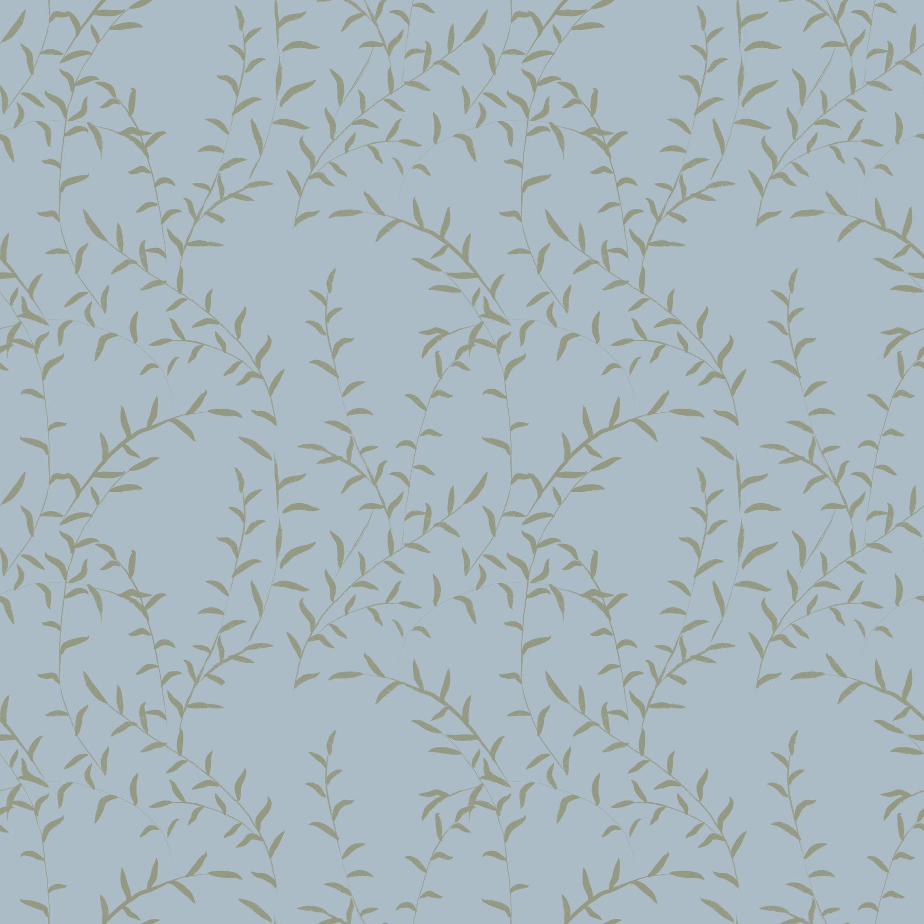 Papier peint minimaliste avec motif de feuilles de saule
