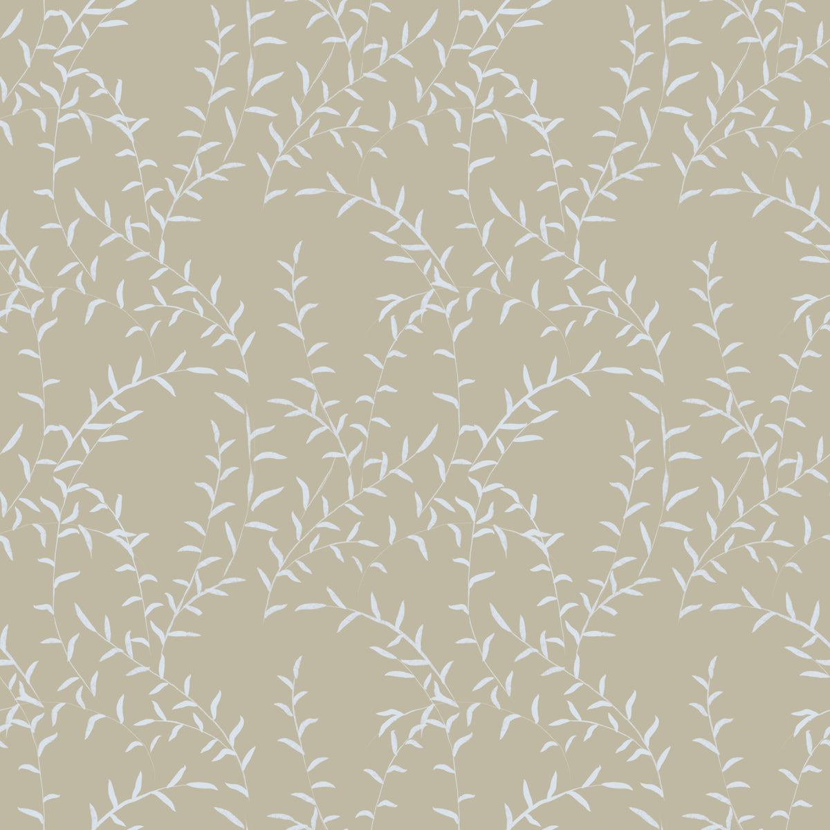Papier peint botanique tissé avec motif de rameaux de saule in your room