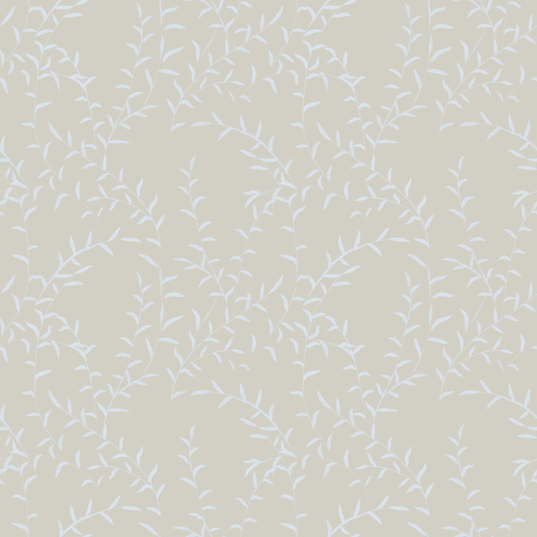 Papier peint botanique délicat avec motif de saule ondulant