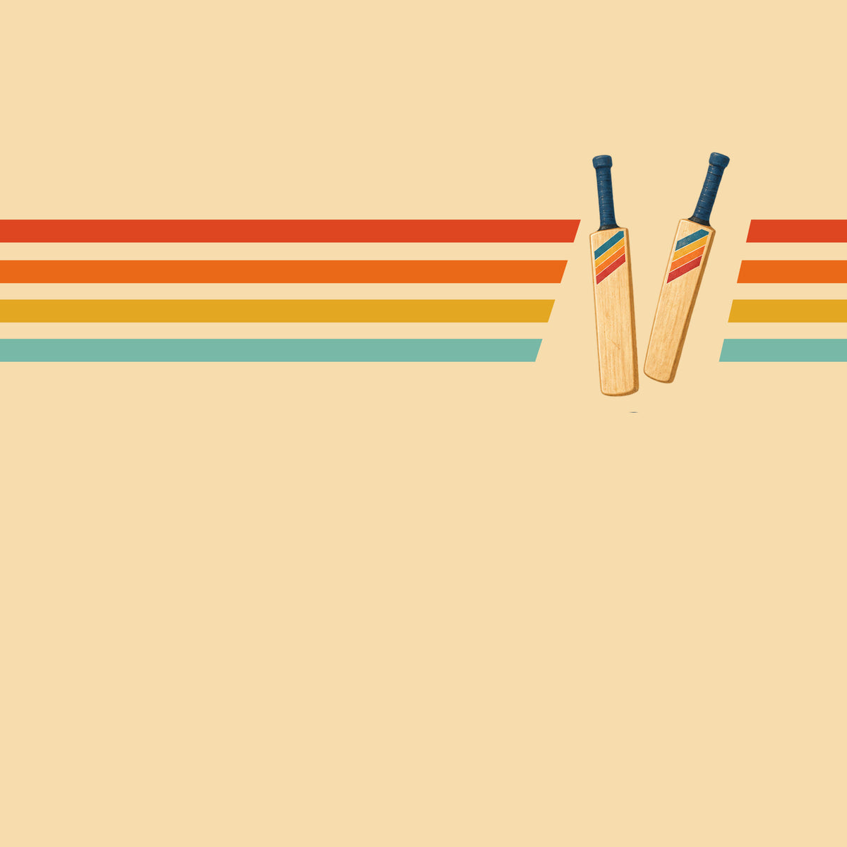 Vintage Cricket Stripes Wall Mural in your room