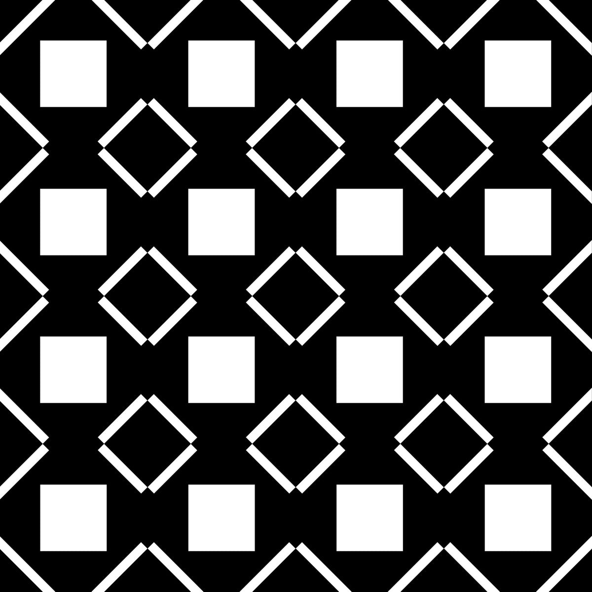 Papier peint géométrique quadrillé minimaliste noir et blanc⁠ in your room — zoomed