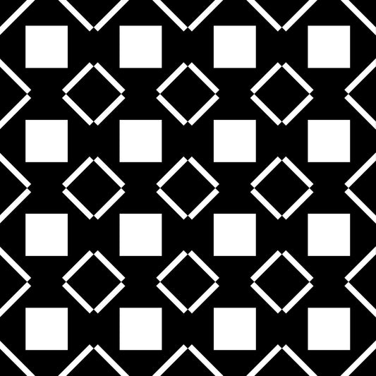 Papier peint géométrique quadrillé minimaliste noir et blanc⁠