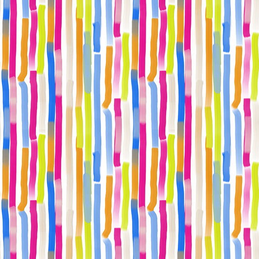 Carta da parati con pennellate verticali multicolori vivaci