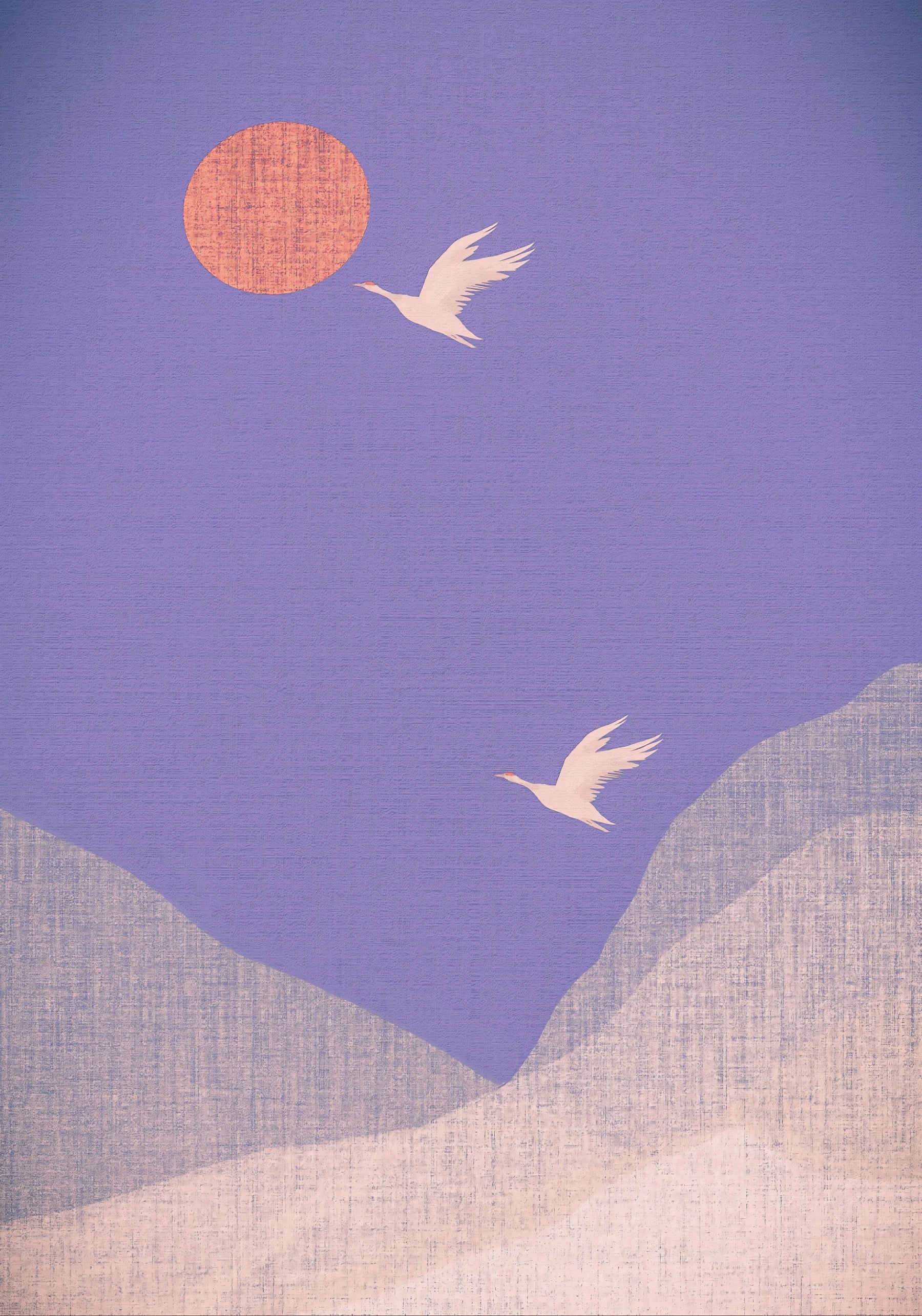 Zen-Wandbild „Bergflug-Landschaft“