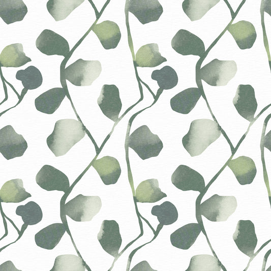 Soft Watercolor Eucalyptus Vines Wallpaper⁠