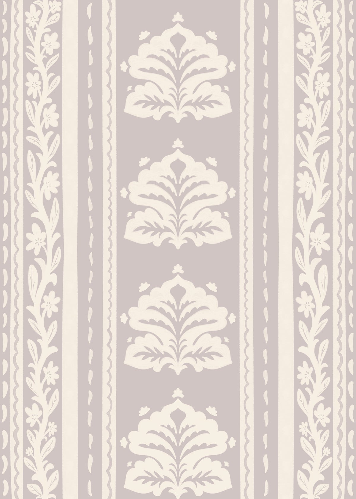 Papel de parede às riscas com padrão chinoiserie vintage in your room — zoomed