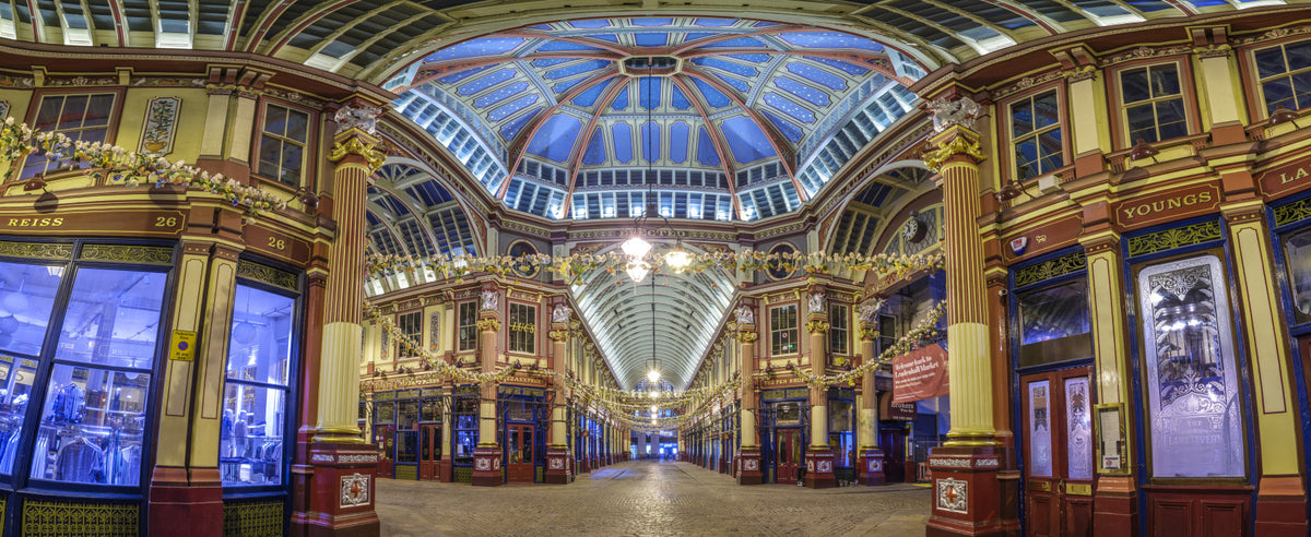 Panorama mural architectural du marché londonien victorien in your room — zoomed