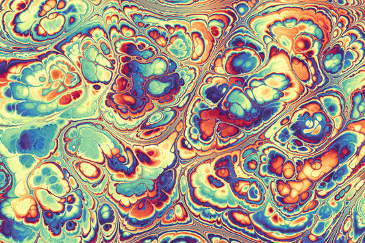 Murale da parete con vortici astratti vivaci
