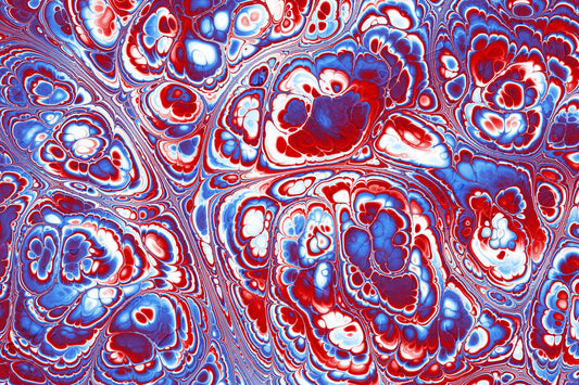 Red Blue Marble Abstract Energy Flow