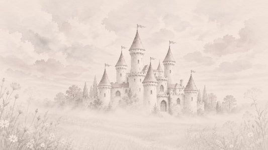 Castle Dreams – Murale da parete color crema vintage