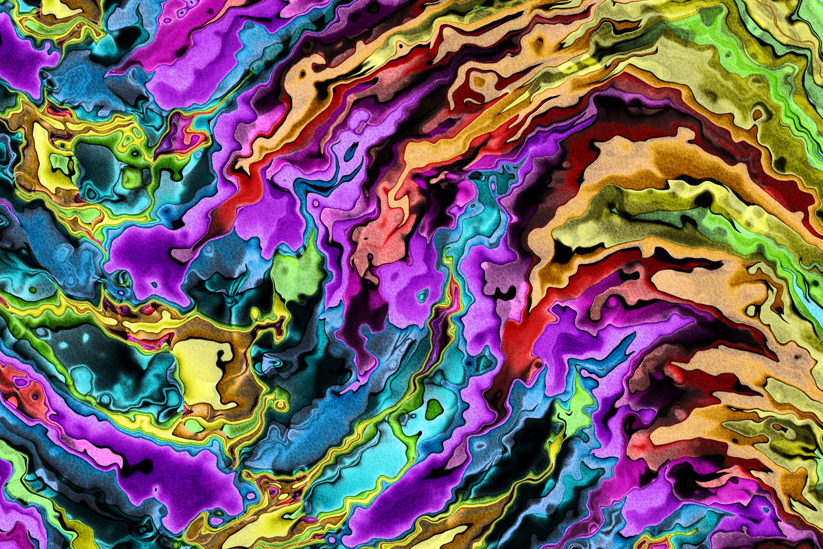 Vibrant Liquid Swirl Abstract Wall Mural in your room