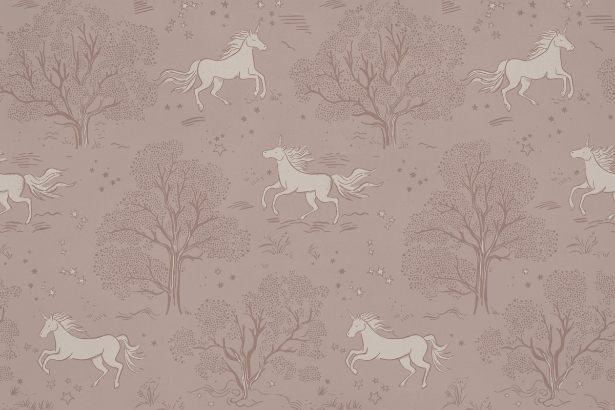 Magisches Einhorn-Traumland – Wandbild „Misty Rose“ in your room — zoomed
