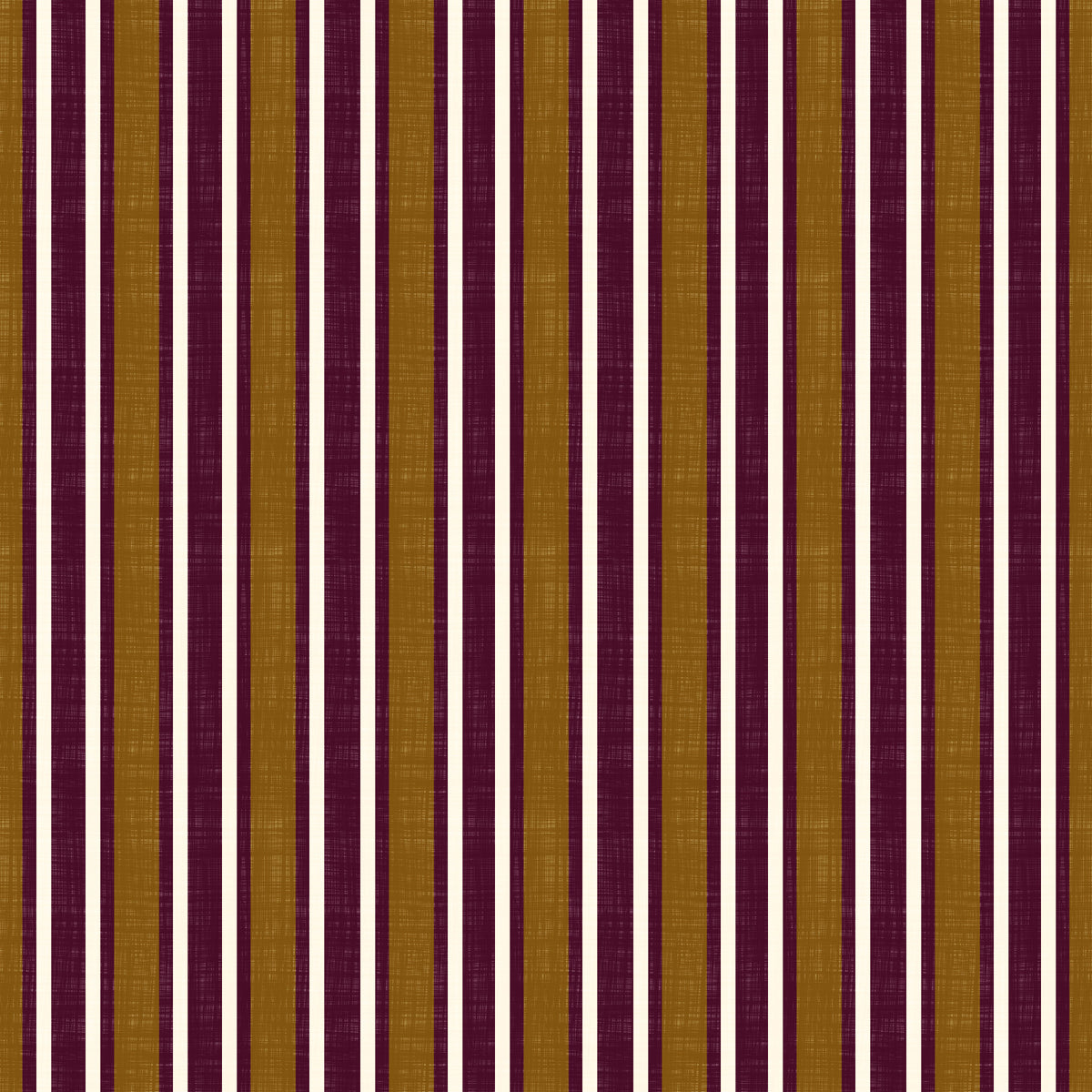 Ivy-League-Optik, vertikale Streifen in Leinenoptik - bordeaux, senfgelber und cremefarbener Tapete in your room — zoomed