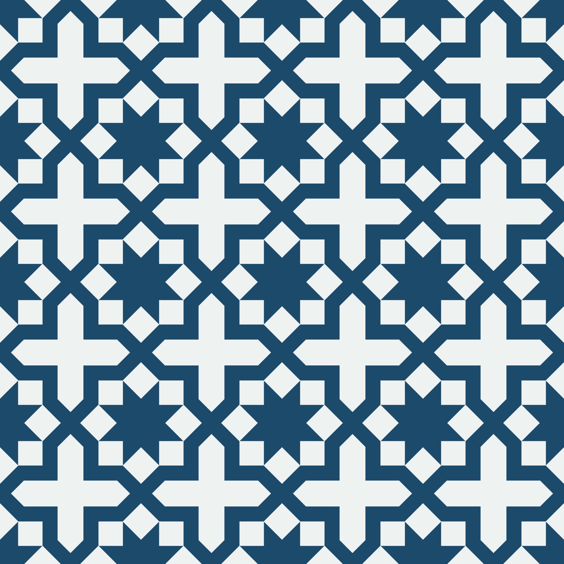 Midnight Moroccan Geometric Lattice Wallpaper⁠