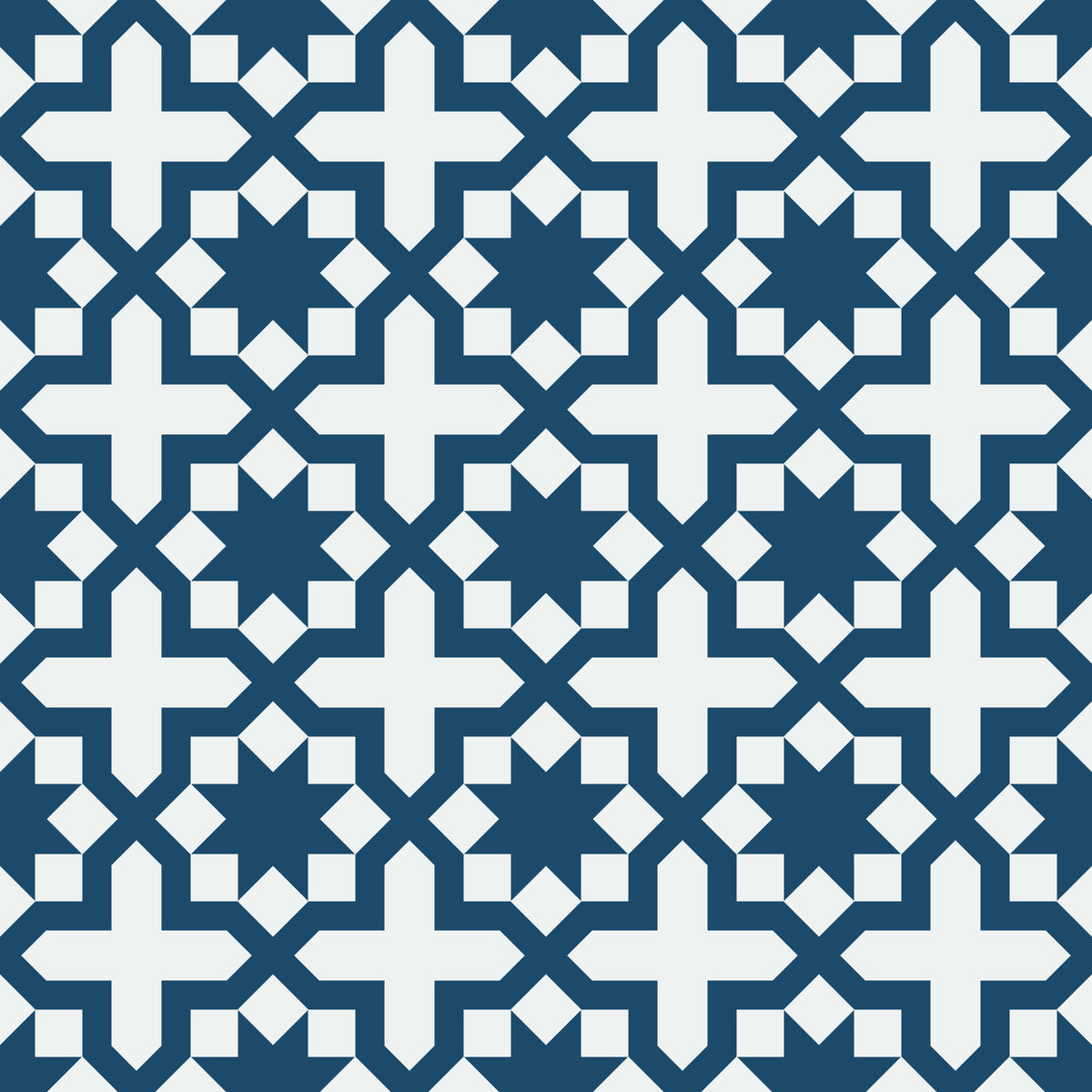 Tapetenmotiv „Mitternachtsblaues marokkanisches geometrisches Gitter“