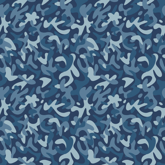 Papier peint à motif camouflage bleu marine nuit