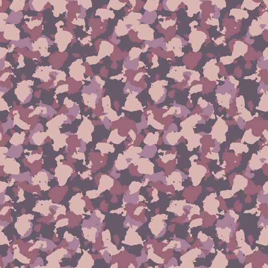 Papier peint Motif camouflage rose poudré
