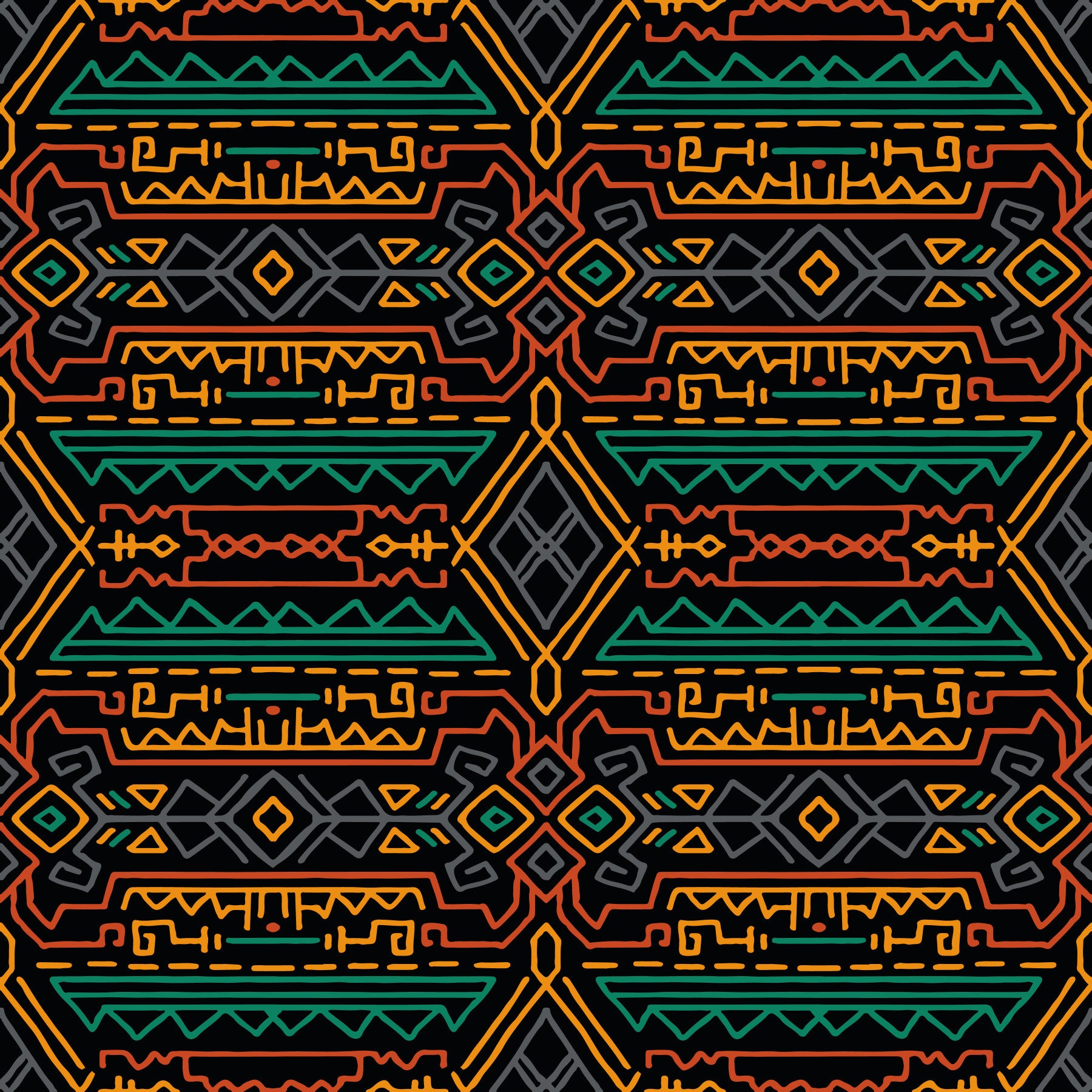 Tapetenbild mit geometrischem Ethno-Muster