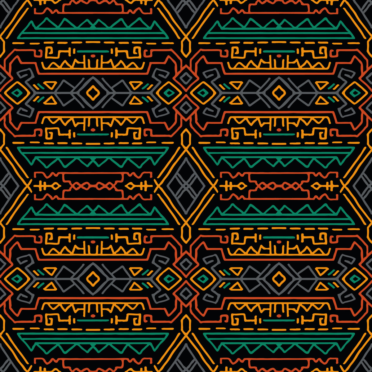 Tapetenbild mit geometrischem Ethno-Muster in your room