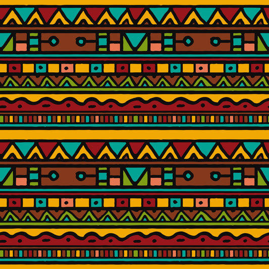 Tapete mit geometrischem Tribal-Folkloremuster