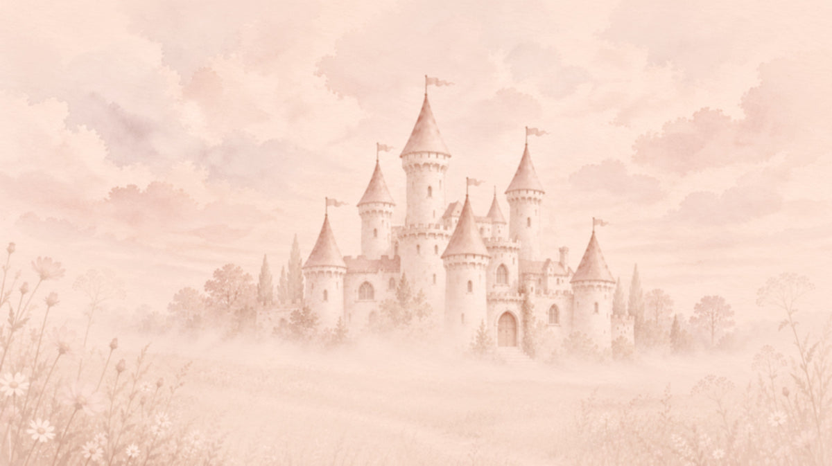 Castle Dreams – Panou mural cu trandafiri estompați
