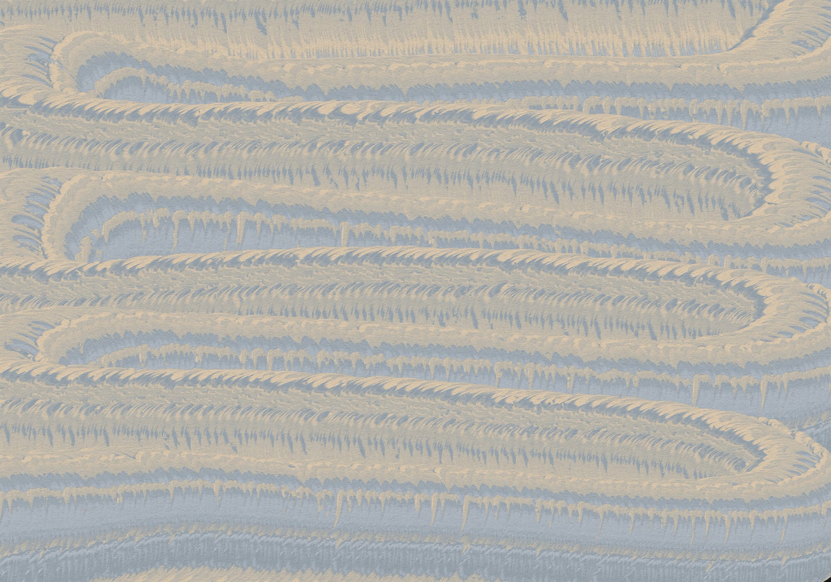 Papier peint panoramique texturé « Vagues linéaires sereines »