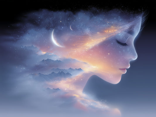 Celestial Dreamer-portræt-vægmaleri