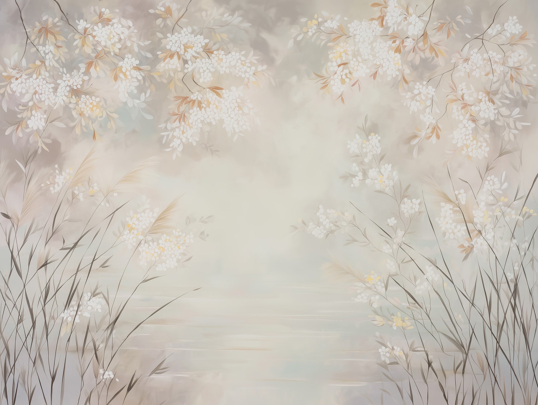 Murale da parete Minimalist Garden Drift