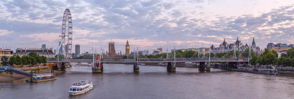 Thames-skumring - arkitektonisk horisont-vægmaleri in your room — zoomed