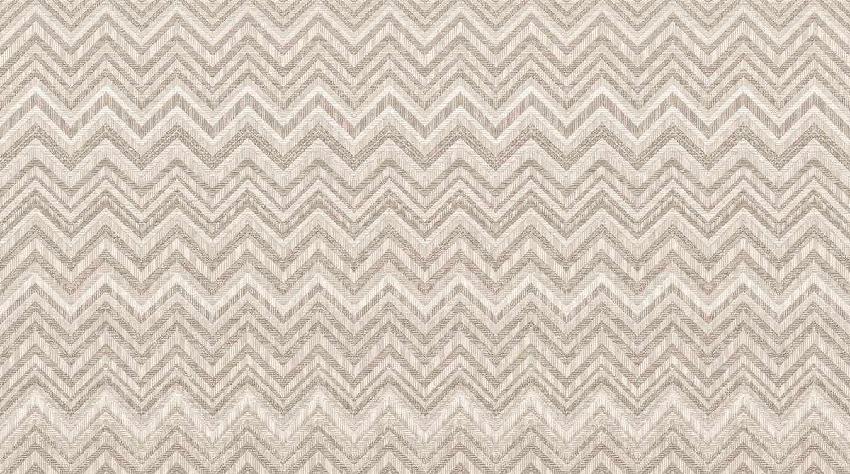 Minimalistisk vægmaleri med neutralt zigzag-sildebensmønster in your room