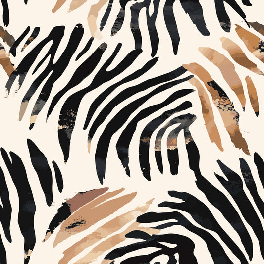 Abstract Zebra Stripe Brushwork Wallpaper⁠