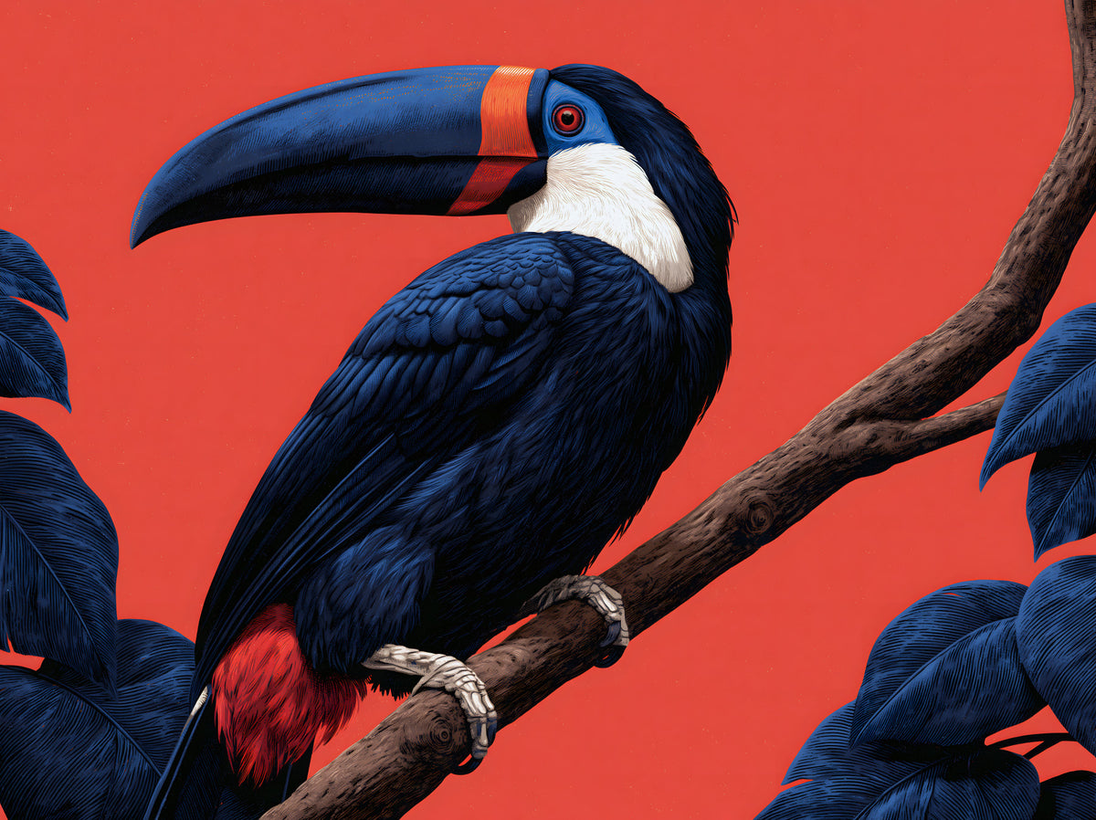 Fresque murale Perchoir d’oiseaux dans une jungle exotique in your room