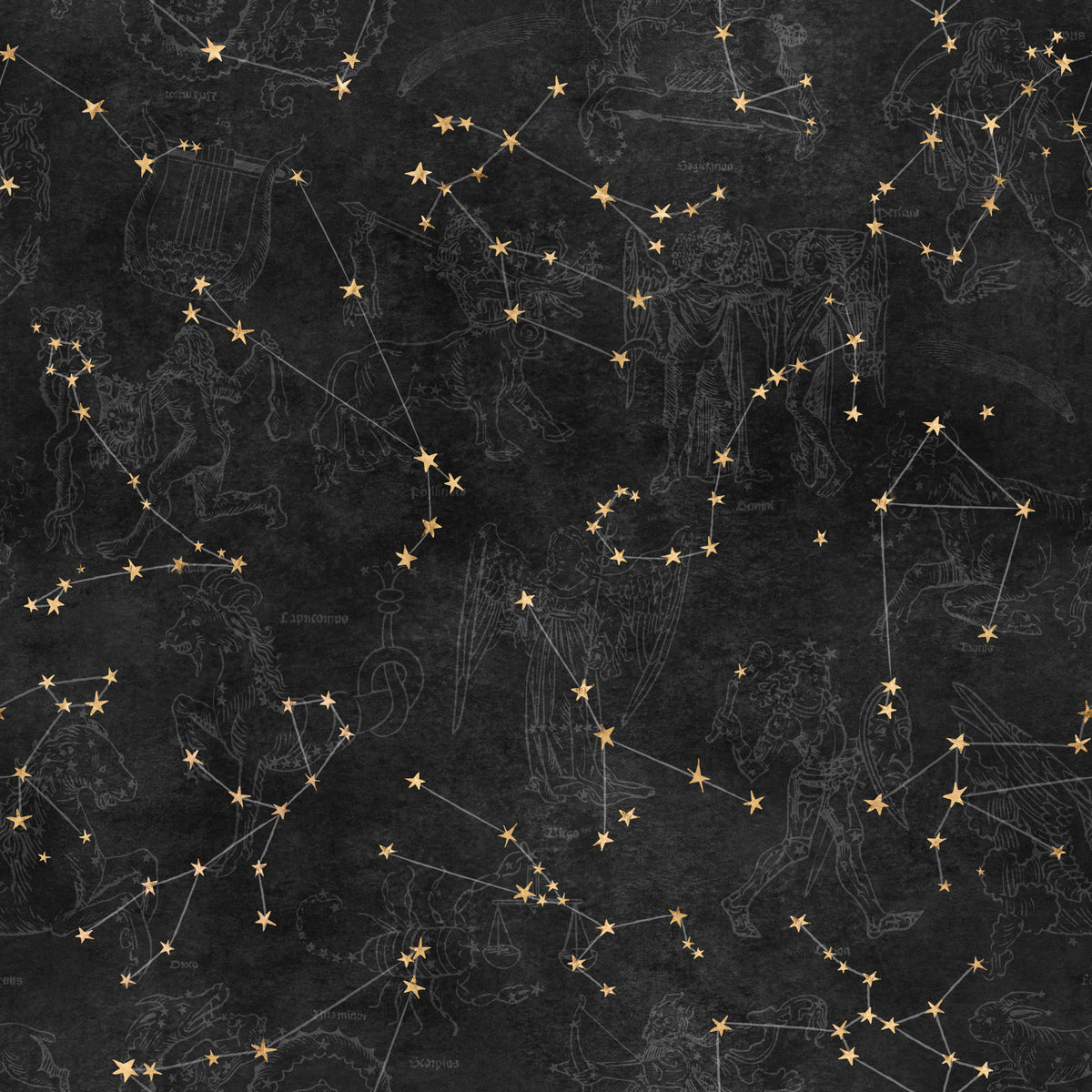 Eternal Star Atlas - Antracietkleurig behang⁠ in your room