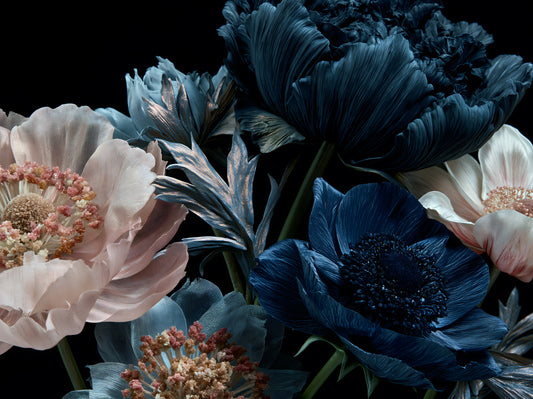 Midnight Peony Bouquet Wall Mural