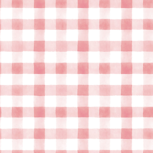 Künstlerische Tapete mit roséfarbenem Karomuster
