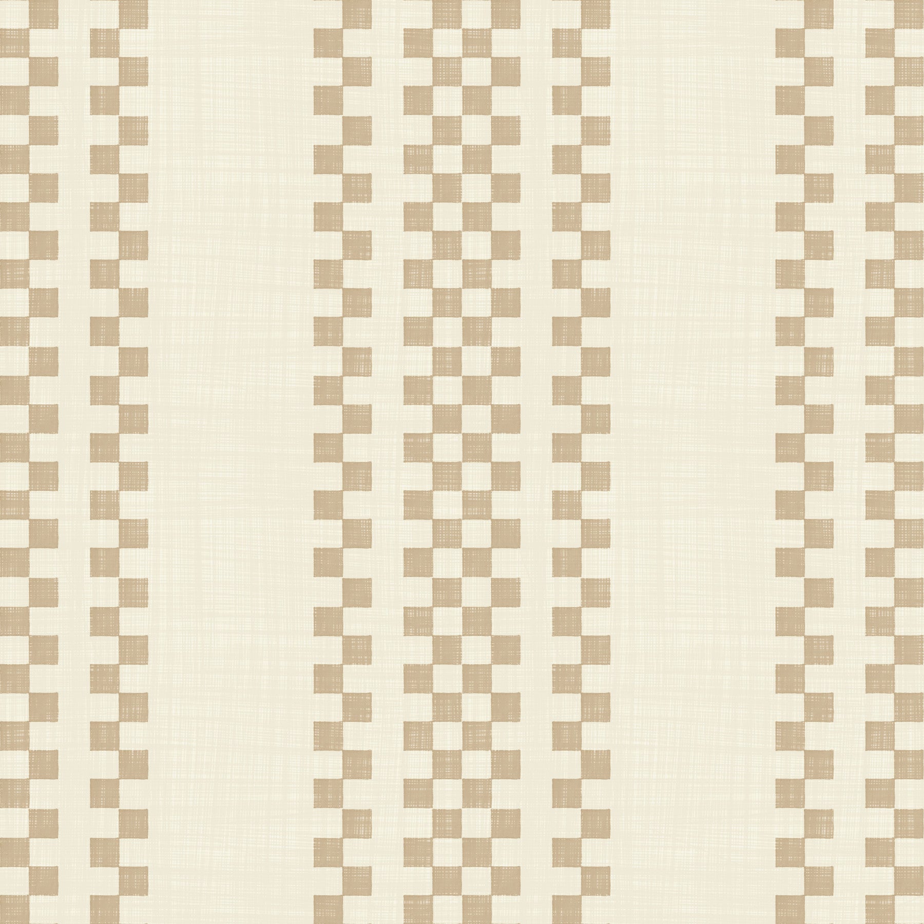 Ternede striber med ticking - beige tapet