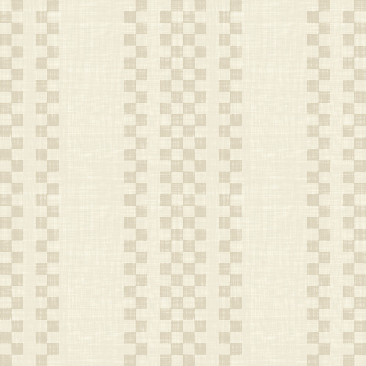 Karierte Ticking-Streifen - cremefarbene Tapete in your room