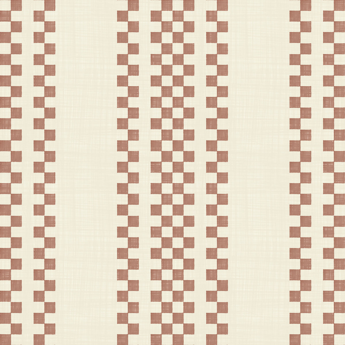 Papel de parede às riscas axadrezadas finas - terracota in your room — zoomed